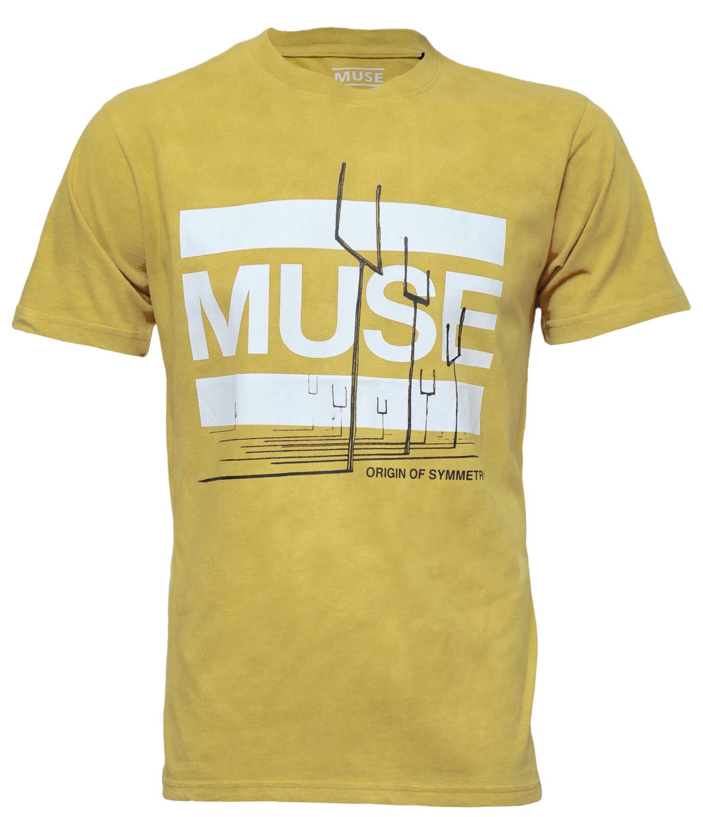 Футболка Muse Origin Of Symmetry Желтая Минеральная Стирка Новая Официальная 2XL