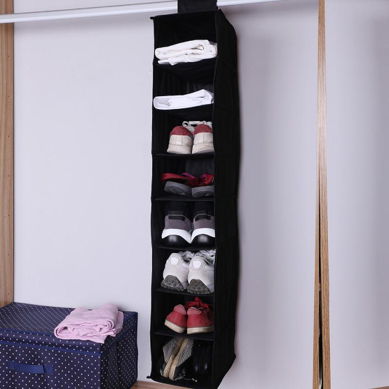 Luxurious Black 6-layer Narrow Cube-shaped Bedroom Storage Organizer
