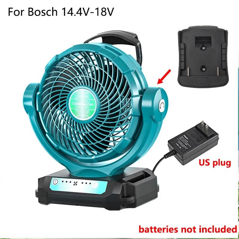 Indoor and Outdoor Construction Fan For Makita/Bosch 14.4V-18V Li-ion Battery AC/DC Power Tool Fan UK/US/EU Plug Brushless Motor