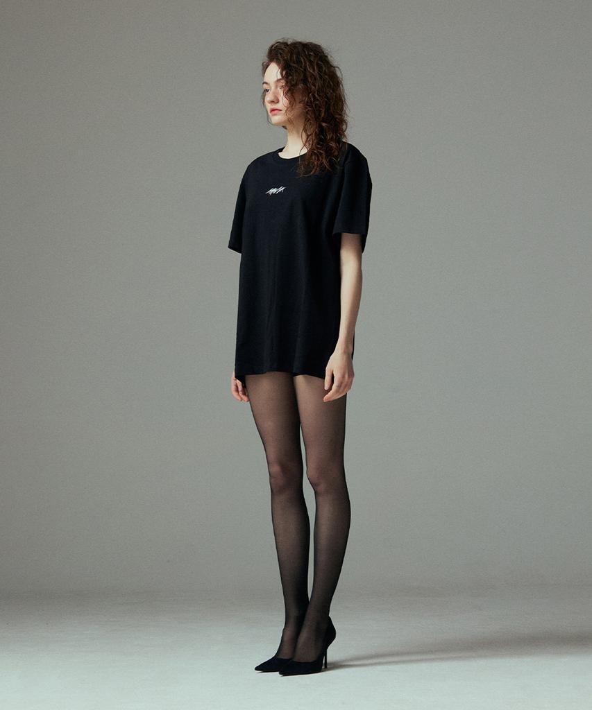 Meuameu [Essential] Signature Rain Drop Logo T-Shirt