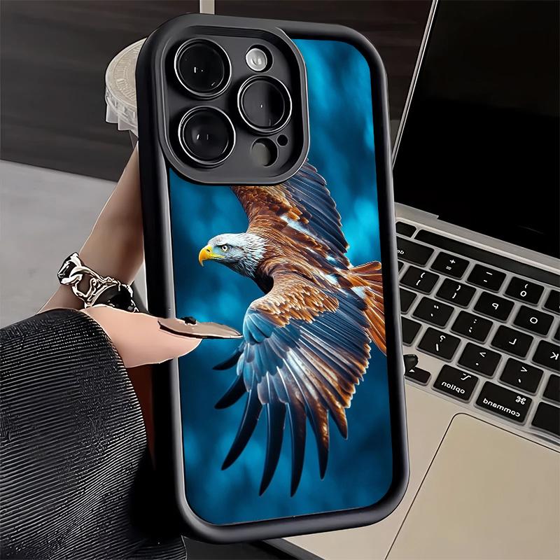 Phone Case for iPhone 17 Air 16E 15 16 Pro Max Bald Eagle Cool Cover 14 Plus 13 12 Mini Soft Shell Silicone Fundas
