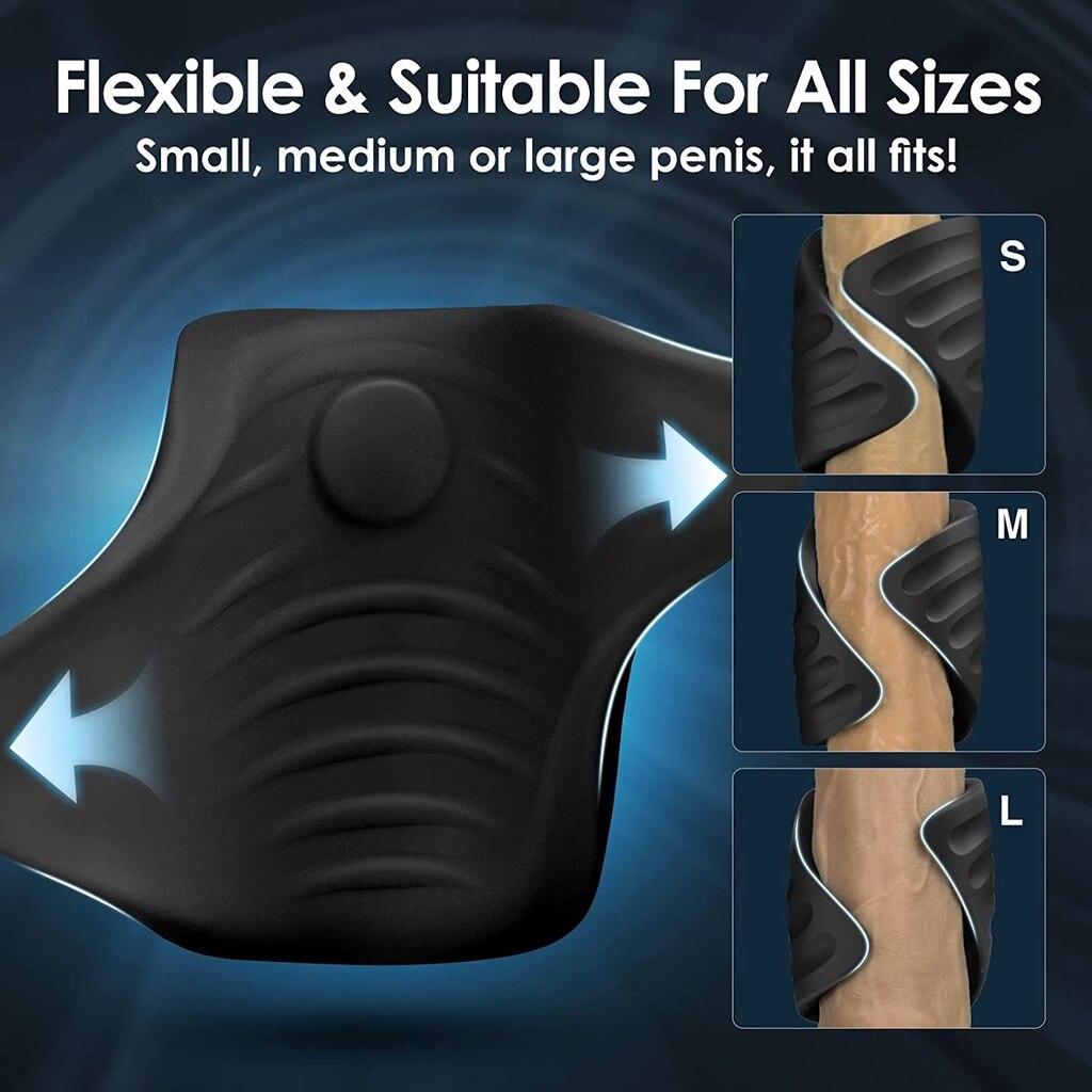 Male Masturbator Penis Training Glans  Stimulator Vibrator Control Delay Cock Ring Glans Trainer