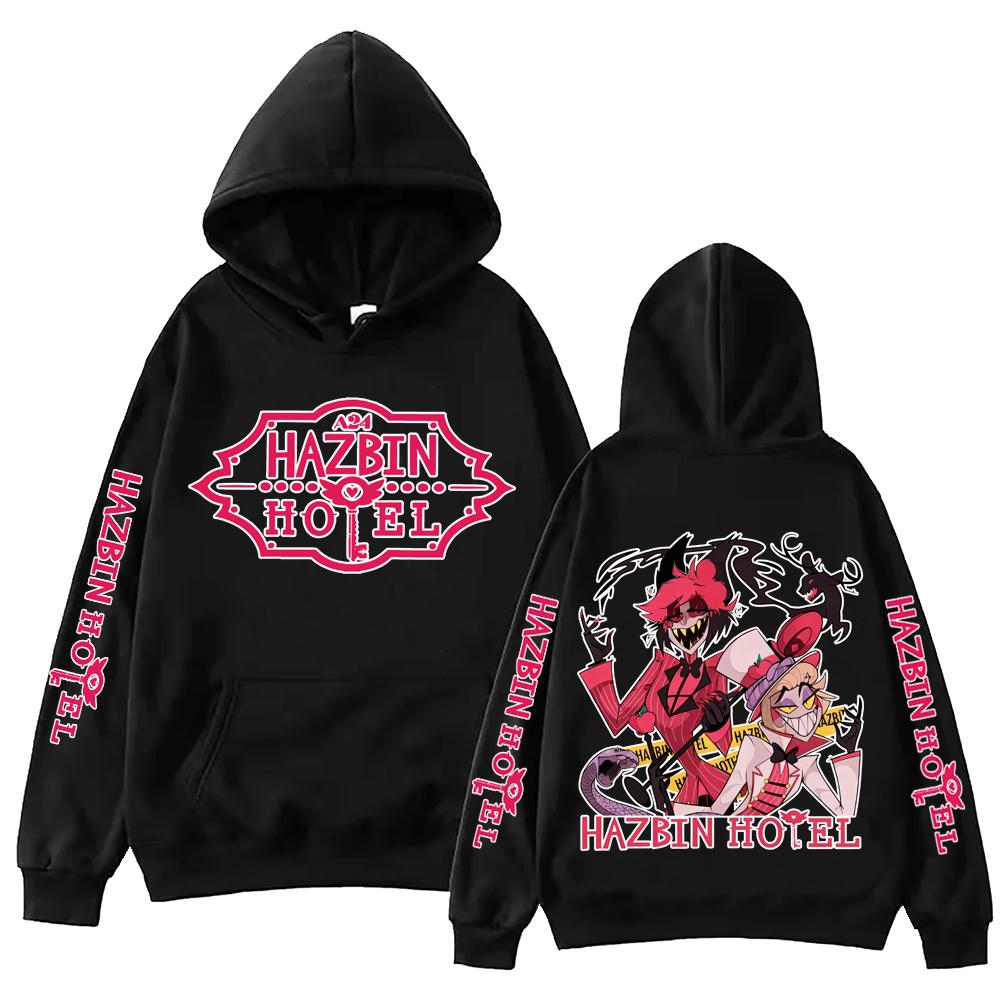 Hazbin Hotel Alastor and Lucifer Hoodie Man Woman Harajuku Long Sleeve Pullover Tops Sweatshirt Gift