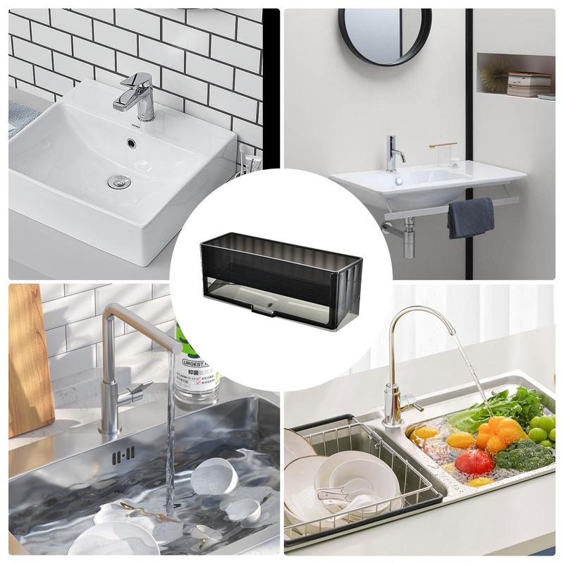 Sink Storage Rack Multifunctional Sink Sponge Holder Dish Brush Storage Drain Basket Detachable Self-Draining Shelf For Home
