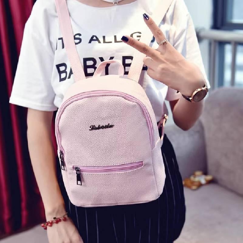 Women Lady Leather Mini Teenager Girls Stylish Outdoor Travel Shopping Backpacks