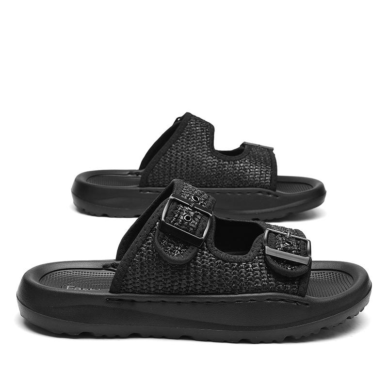 Fashion Non-Slip Casual Man Loafers Comfortable Slip on Mens Half Drag Beach Cool Slippers Men's Office Flats Mesh Cloth Walking Shoes