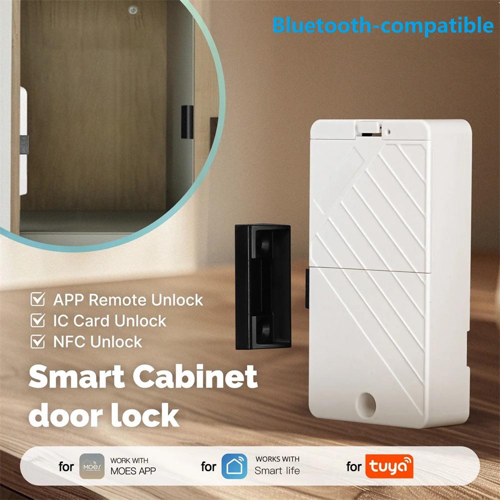 

For Tuya-Compatible Smart Drawer Lock IC Card NFC Keyless Entry for Wooden Cabinets Lockers White ABS Material China Mainland