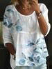 Camicia estiva alla moda da donna taglie forti, casual, a maniche corte, stampata