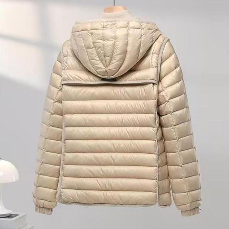 Womens Short Down Jacket 90% Duck Warm Winter Coat Hooded Regular Fit Commuter Style