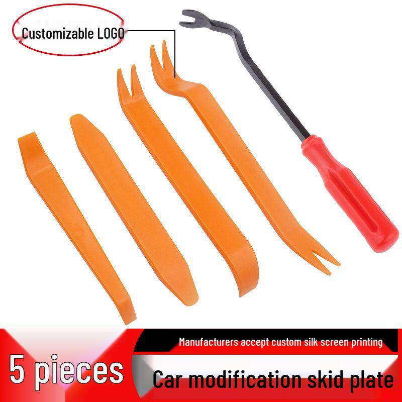 5-Piece Car Audio/Interior Panel Removal Tool Set: 4 Pry Bars & 6-Inch Screwdriver