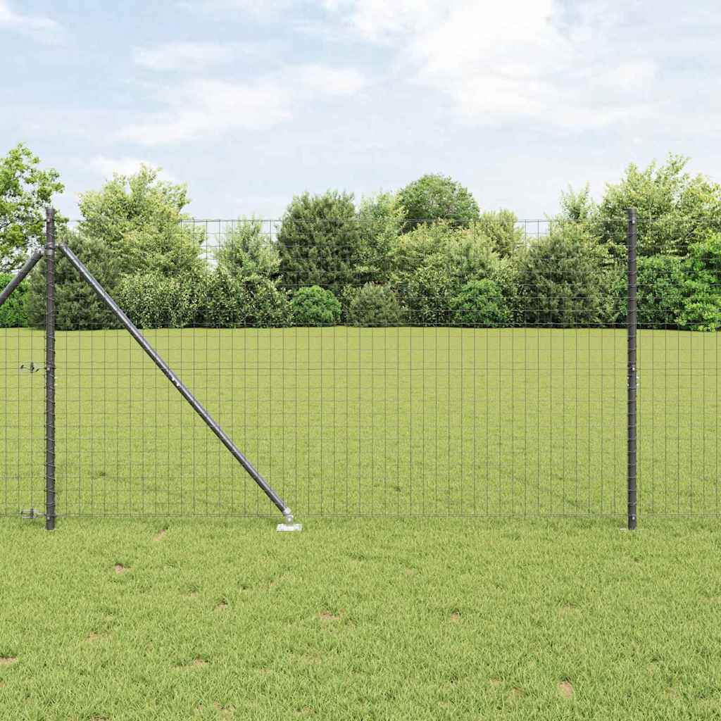 Fence Posts with Drive In Sleeve 7 Pcs Grey