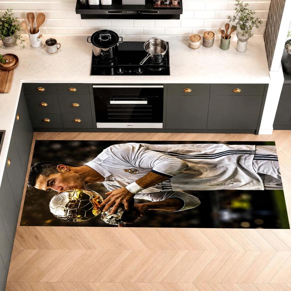 Cristiano Ronaldo Kitchen Floor Mat Long Strip Mat Antislip Machine Washable Suitable For Bathrooms Laundries Home Decoration Carpets