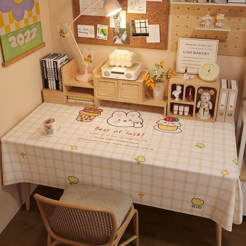 Tablecloth Fabric Waterproof And Oil-Proof Leave-In Rectangular Tablecloth Dining Table Cloth Coffee Table Pvc Student Desk Mat