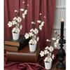 Hochzeit Süß Künstliche Pflaumenblüten Helle Farbe Bonsai Topfpflaumenblüte Heimdekoration Blumenornament Bonsai
