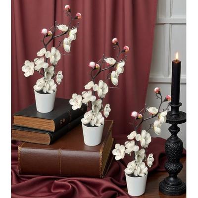 Hochzeit Süß Künstliche Pflaumenblüten Helle Farbe Bonsai Topfpflaumenblüte Heimdekoration Blumenornament Bonsai