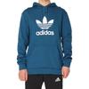 Adidas Originals Trefoil Hoodie Printed Sports Pullover Men Hoodies Indigo DV1504