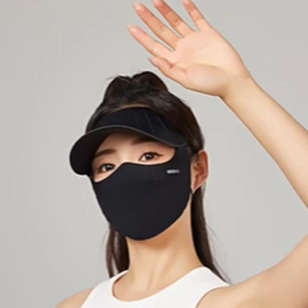 Breathable Ice Silk Face Mask UV Resistant Hat Summer Face Cover Face Sunscreen Mask  Cycling