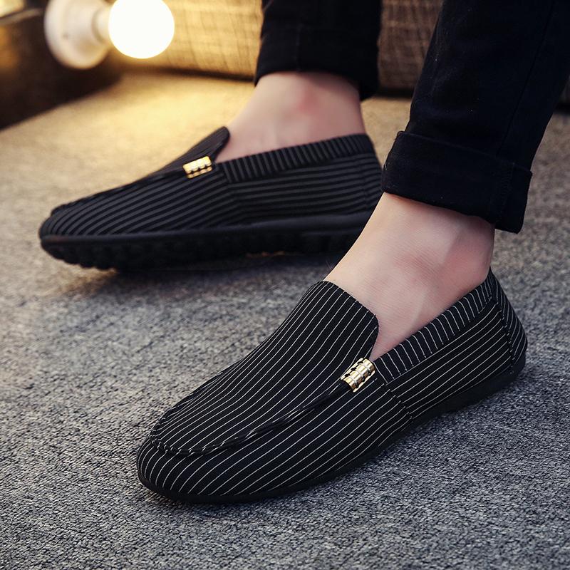 New Models for 2025 Men's Loafers Large Size Light and Comfortable Flat Shoes Men's Breathable Non-slip Soft Casual Canvas Shoes
