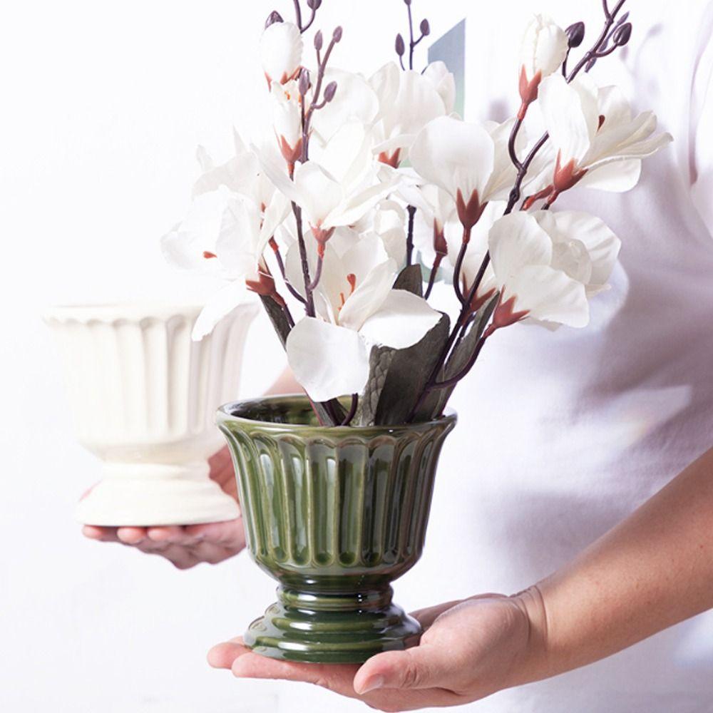 Roman Column Plant Flower Pot Vintage Style Flower Arrangement Utensils  Desktop Decor