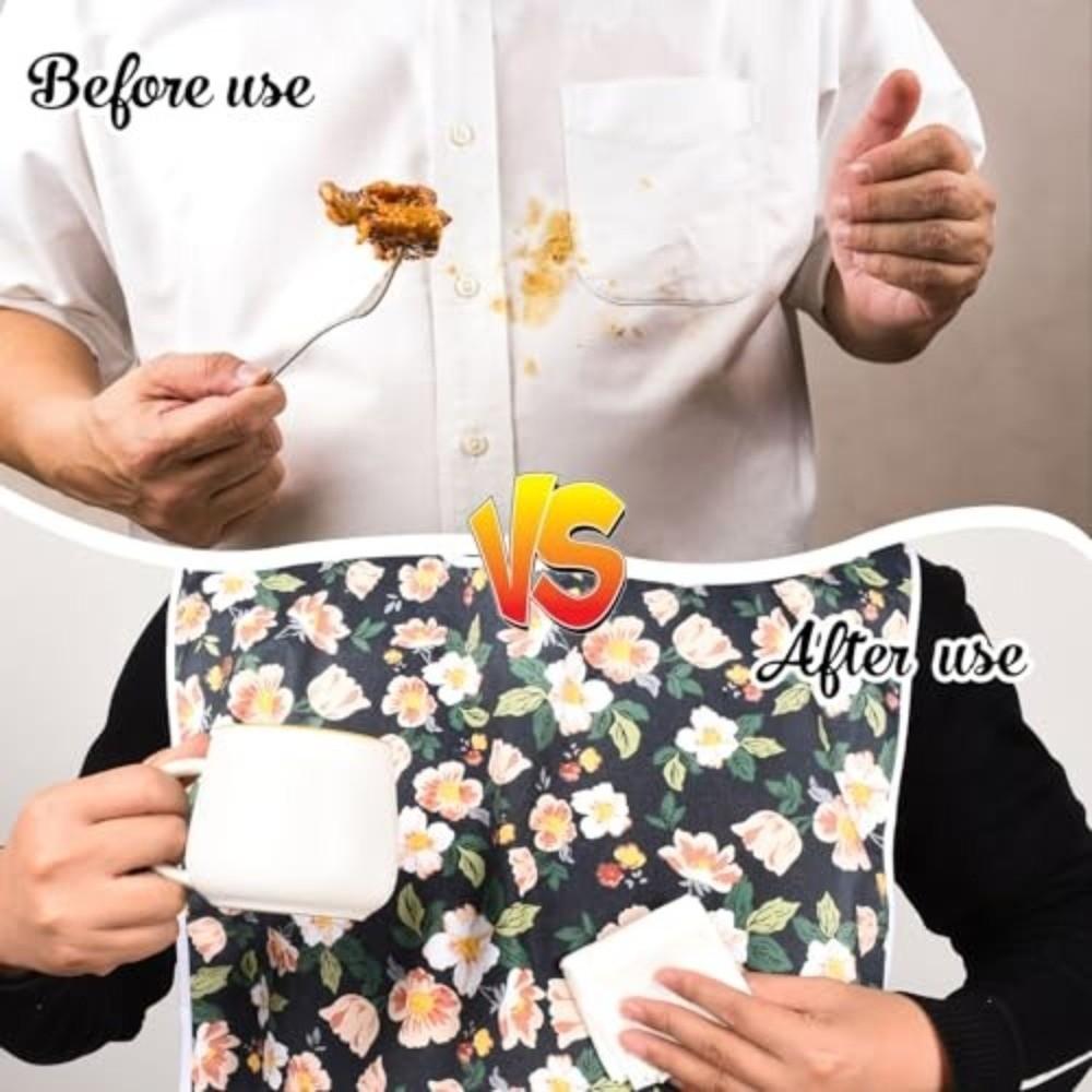 Oil Proof Adult Bibs Washable Elderly Bib Saliva Wipes Dining Apron  Patient Use