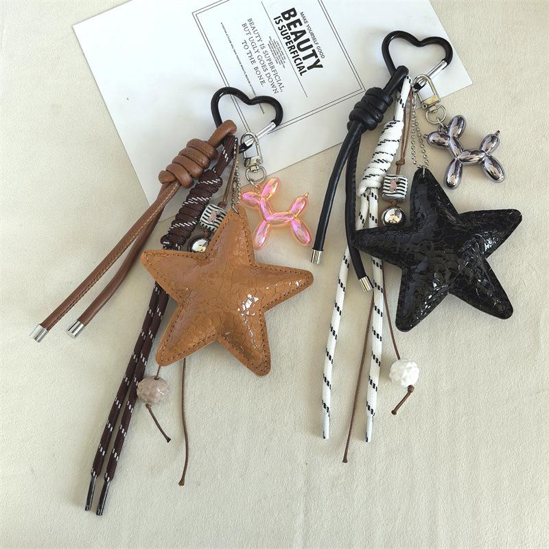 Neuer Pentagramm-Taschenanhänger Autoschlüsselanhänger Dopamin-Farbpalette Anhänger Geschenkanhänger