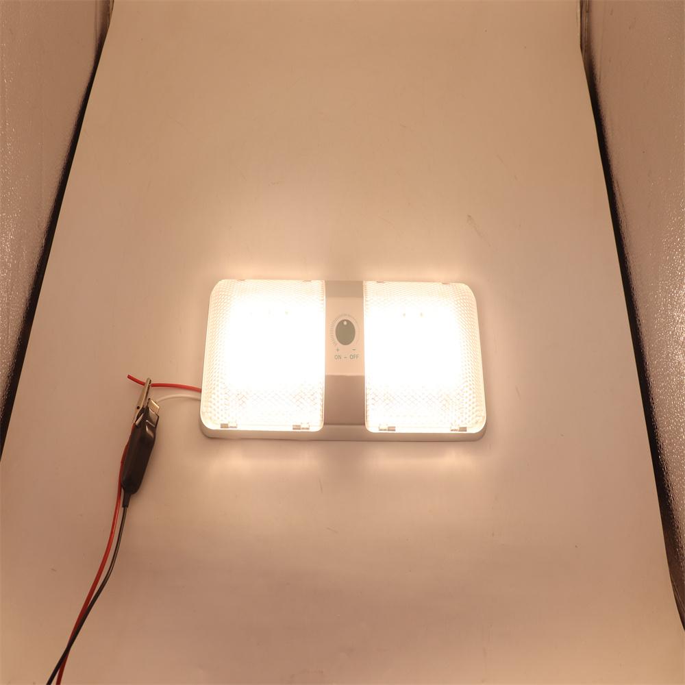 12V Interior 180 LED Ceiling Light for Boat Camper Trailer Caravan Double Light Infinitely Touch Dimmable