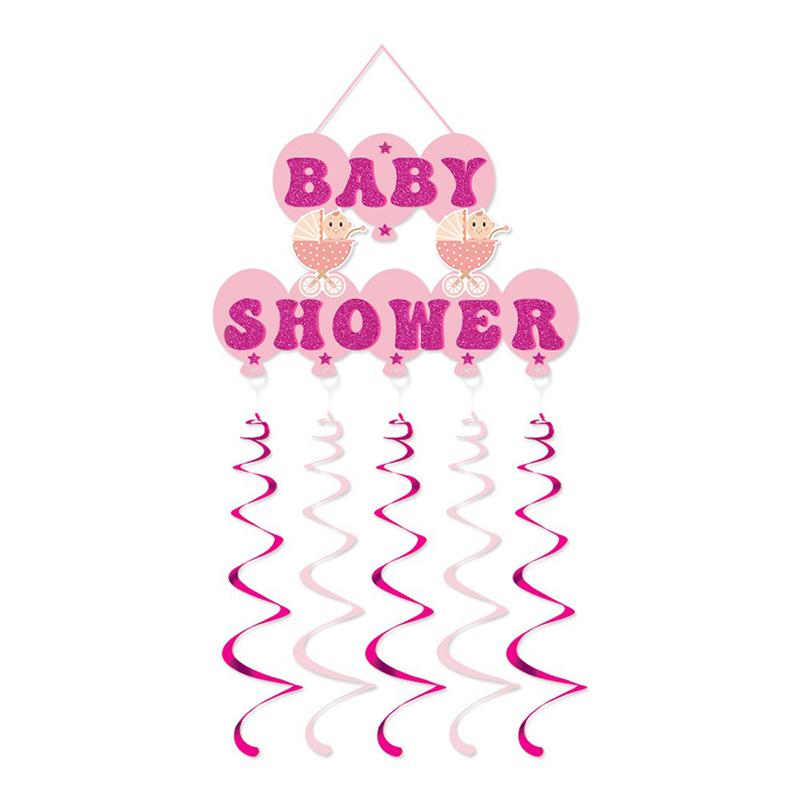 

1Pcs Pink Blue Party Pendant Baby Gender Reveal Spinning Pendant Party Decoration Supplies