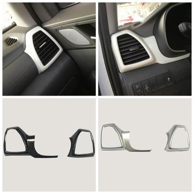 Para hyundai tucson 2019 2020 acessórios interior do carro frente esquerda e direita saída de ar condicionado ventilação capa caso guarnição adesivo