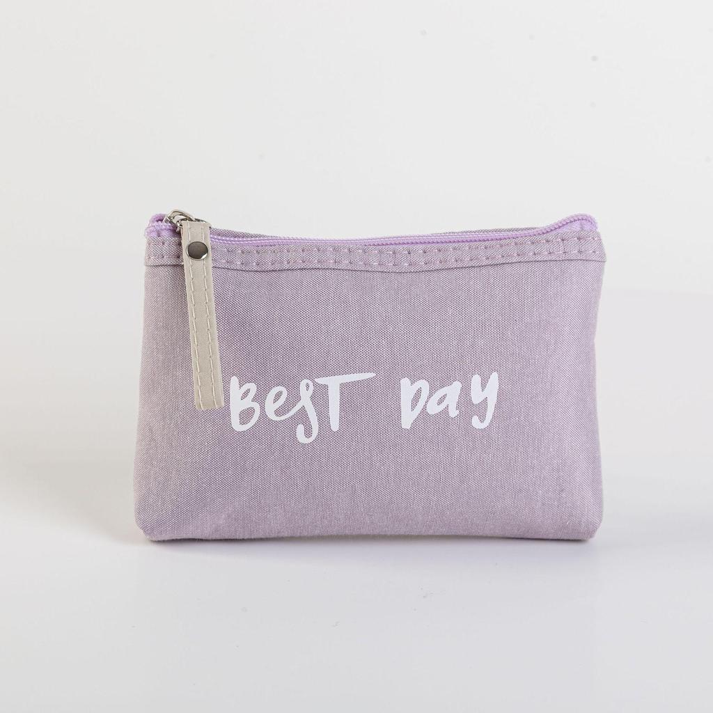 Japan-Korea Canvas Cosmetic Clutch: Travel-Size Lipstick & Phone Organizer