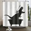 Funny Dinosaur Shower Curtain for Bathroom Cute Animal Cool Dinosaur Children Bathroom Curtain Waterproof Bath Curtain Decor