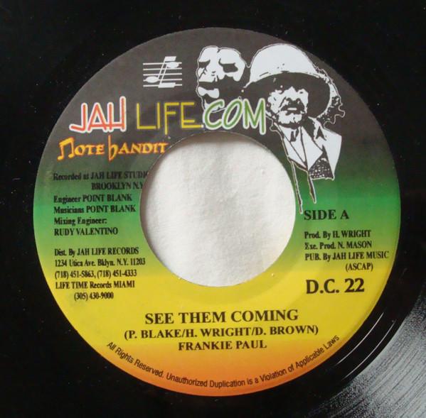

7inch Record FRANKIE PAUL / NIKEY FUNGUS - See Them Coming / Murda NONE Jah Life Com US Reggae, Ska & Dub Used