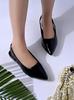 Shoetopia Solid Slingback Pointed Toe  Flat Sandals For Women & Girls