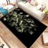 Teppich mit 3D-Illusion-Dollar-Euro-Geld-Muster, Teppich für Zuhause, Wohnzimmer, Schlafzimmer, Sofa, Fußmatte, Dekor, rutschfeste Bodenmatte für Kinder