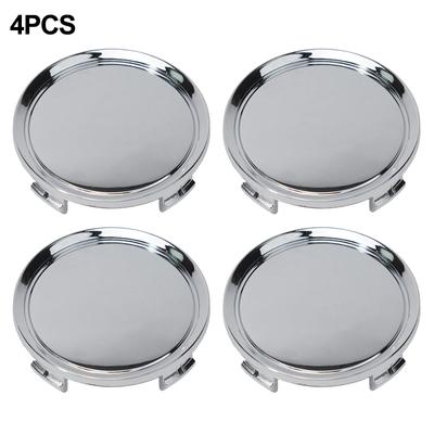 4 Stück 75 mm Felgenkappen Universal Auto Radnabenkappe ABS Kunststoff vorne/hinten Chrom Ferse Center Hub Cap Abzeichen Emblem
