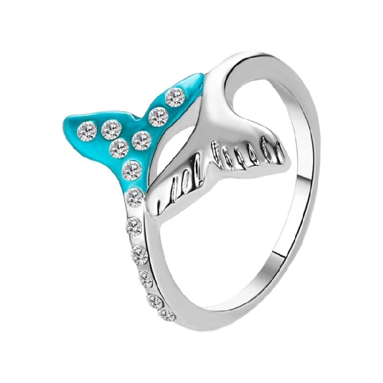 Blue Marine Animal Themed Rings Polished Interior Process Strong Wear