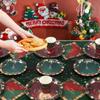 Paper Christmas Party Supplies 16 Servings Cup Plate Napkins Tablecloth  Xmas Party