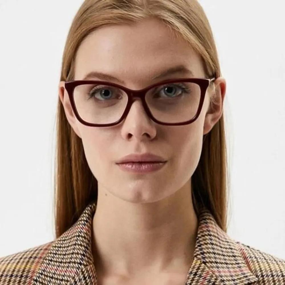 

[Burberry] Eyeglass Frames BE2348 3403 Burgundy Cat-Eye Horn-rimmed Fashion