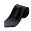 Formal Black Made In Solid Black Satin Memorial Service [FORMAL] Tie, Japan, Silk, Water-Repellent, Funeral, Wake, (A Regular)