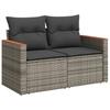 Vidaxl 6-Cz. Garden Furniture Set With Cushions, Grey, Poly Rattan