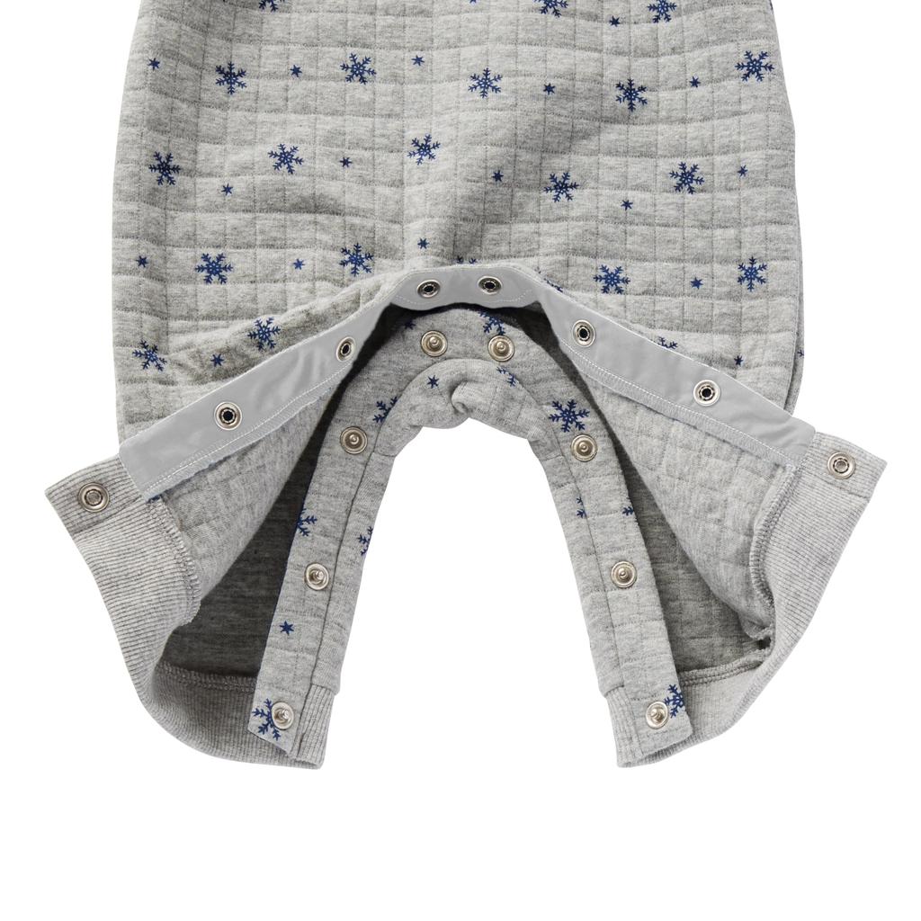 MIKI HOUSE HOT BISCUITS Overalls Gift Set for Boys and Girls, Baby Clothes, Baby Gift, Gray, 80cm, Box Included, 74-9911-689