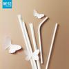 CHAHUA Individually Wrapped Degradable Bent Paper Straws