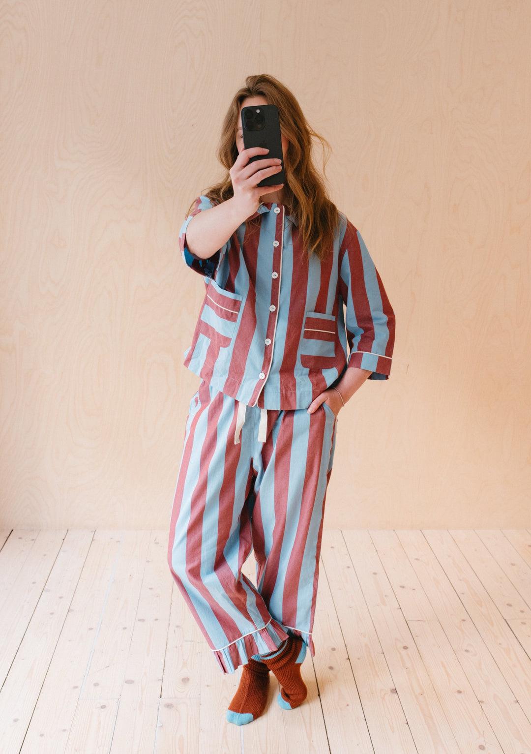 Women s Striped Long Sleeve Pajama Set - 2025 Casual Home Wear