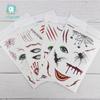 European & American Style Halloween Horror Face Tattoo Stickers for Masquerade Parties