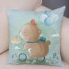 Cartoon Animal Pattern Decorative Pillowcase Car Sofa Square Cushion Pillowcase