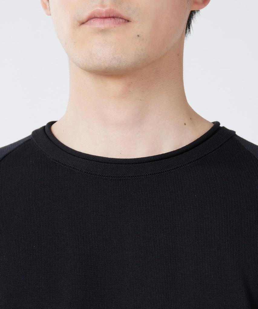 Snow Peak Knit Pullover Knit Sweater Cut and Sew Long Sleeve BLUE M Water-Repellent KN-26SU001 T-Shirt Men's Women's