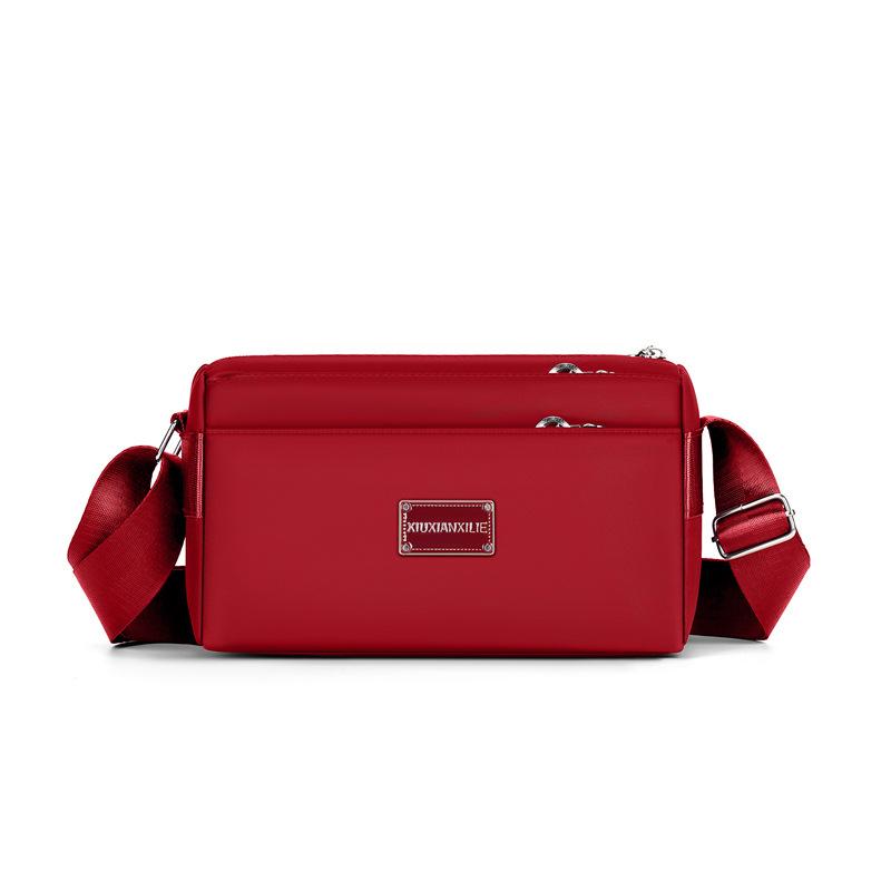 Multi-pocket Shoulder Bag, Simple Multi-layer Mobile Phone Bag, Lightweight Crossbody Bag, Handbag