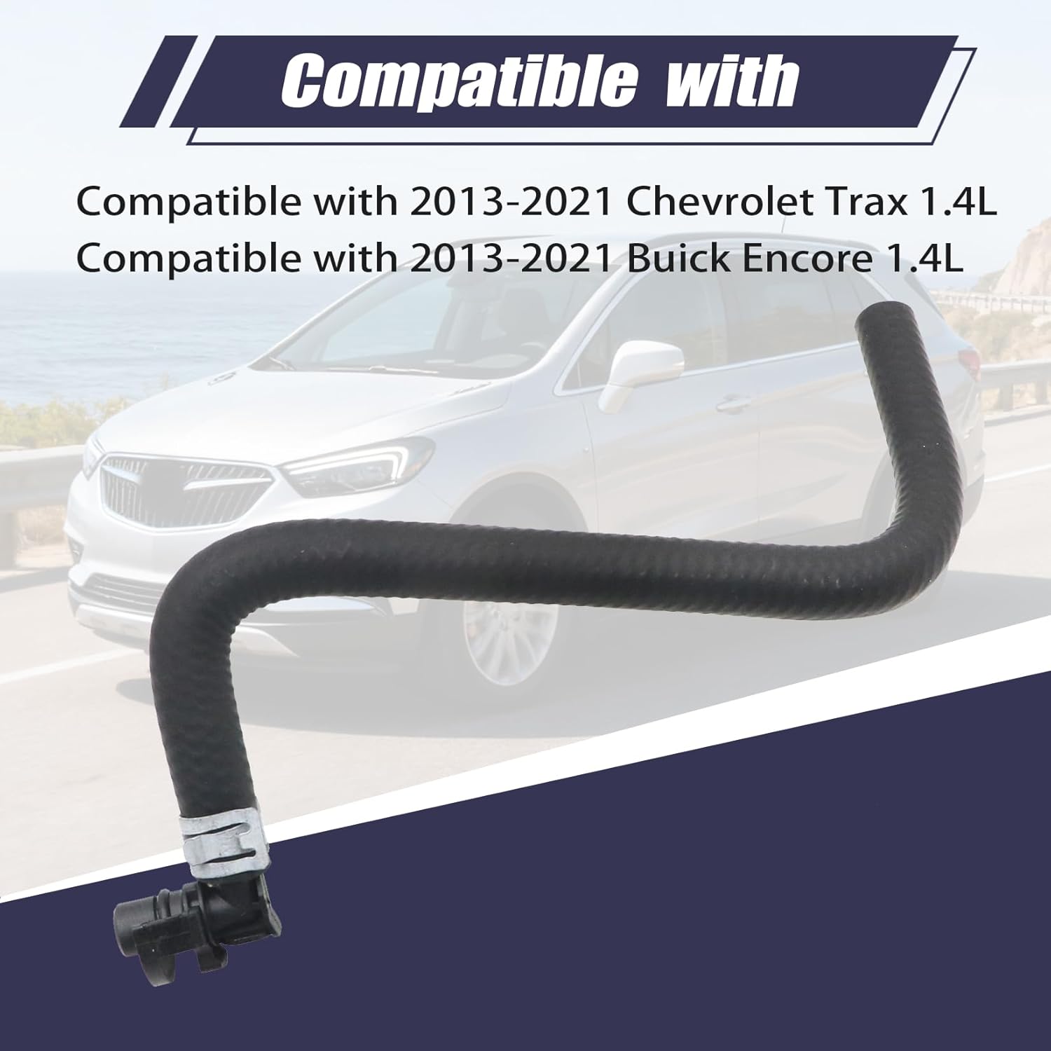 Coolant Reservoir Air Bleed Hose 96968694 Compatible with 2013-2021 Chevrolet Trax 1.4L Compatible with 2013-2021 Buick Encore 1.4L