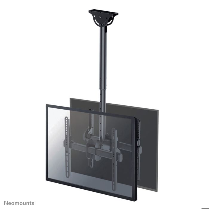 Support Plafond NEWSTAR NM-C440DBLACK Pour Écran Plat - Noir - 2 Écrans LCD - Inclinable - Jusqu'à 400 X 400 Mm