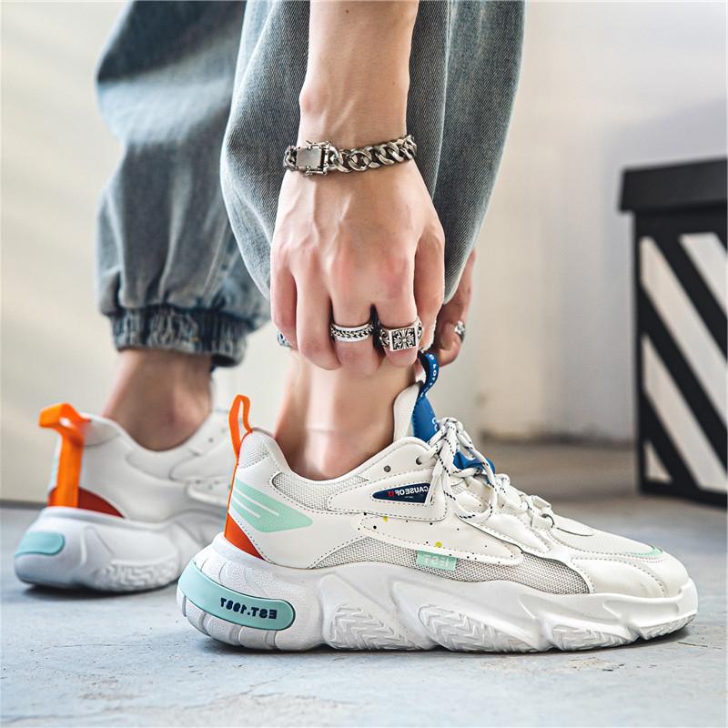 

Men s shoes 2025 new summer mesh breathable deodorant sports running casual Forrest Gump heightening dad trendy shoes 44