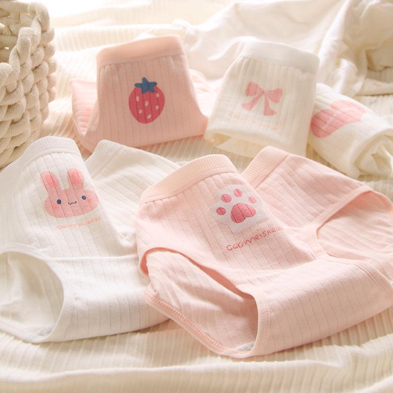 Japanese Lolita Soft Girl Anime Cat Paw Cotton Briefs